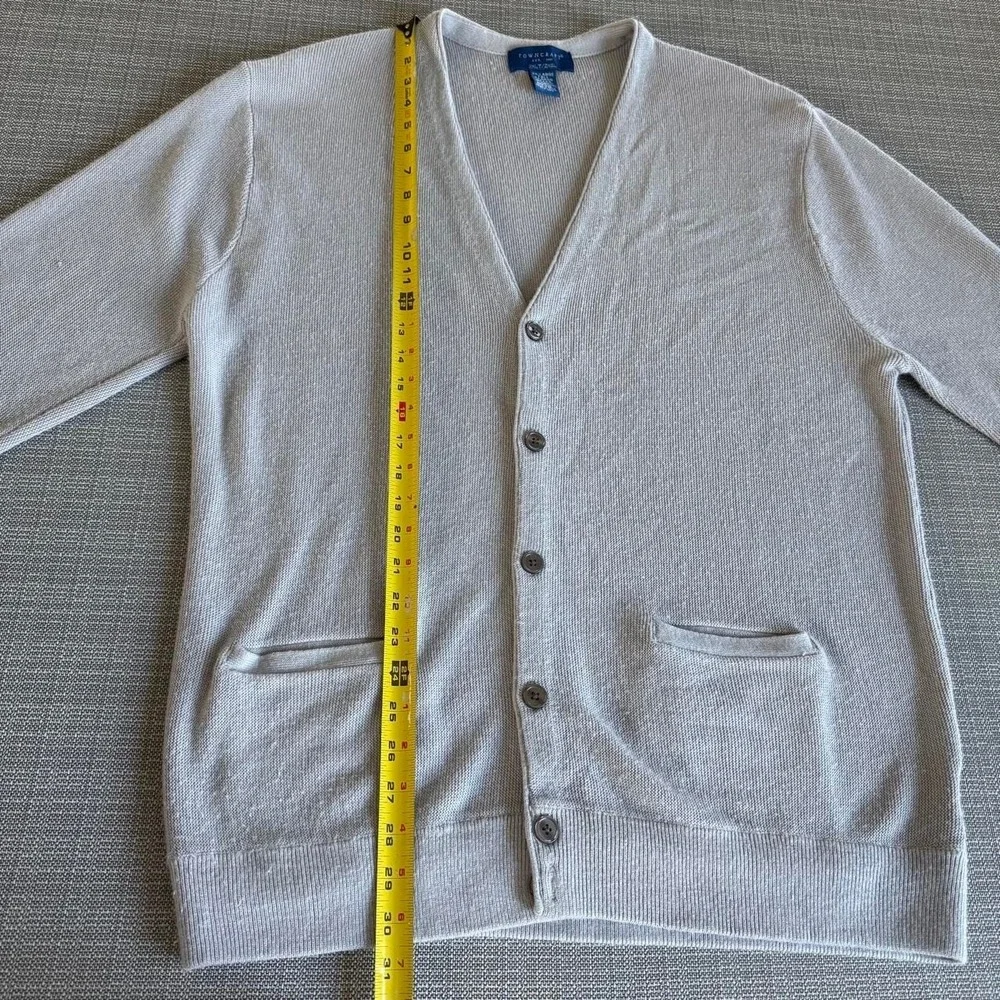 Towncraft Men's 2XL Tall Grey Acrylic Cardigan Sweater